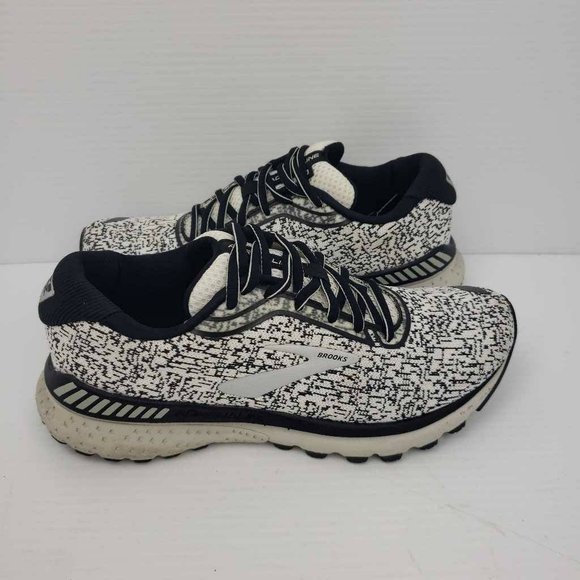 Brooks Womens Adrenaline GTS 20 Running Shoes White Black 1202961B167 Knit 8.5B - Picture 6 of 16